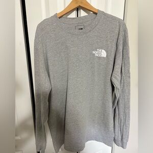The North Face Gray White Long Sleeve T-Shirt XL